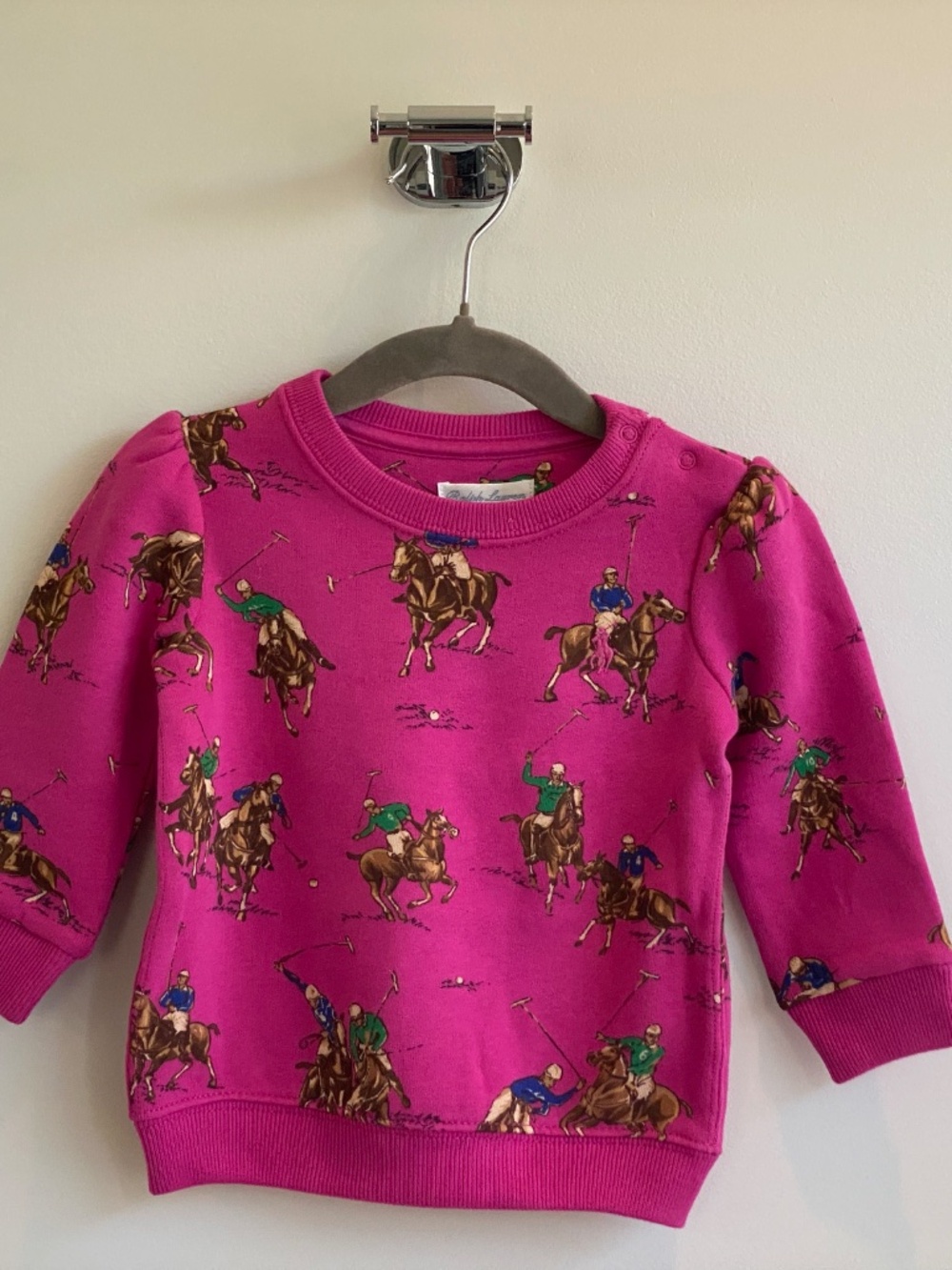 Baby Polo Player Print Sweatshirt and Jogger Set